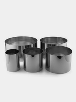 Набор колец d=10-30 см, h=14 см, нержавеющая сталь, 5 шт.