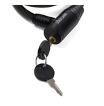 Замок навесной велосипедный LOCKLAND, 12×1000 мм, английский ключ с пластиковой ручкой