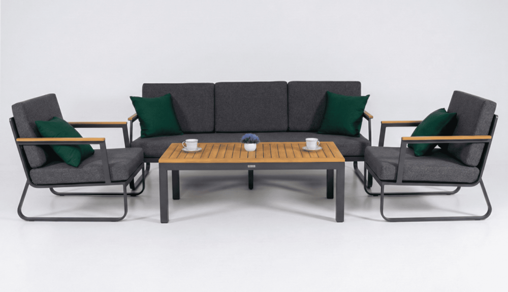 Лаунж зона Ideal Patio ЭСТИВО T с трехместным диваном - маренго