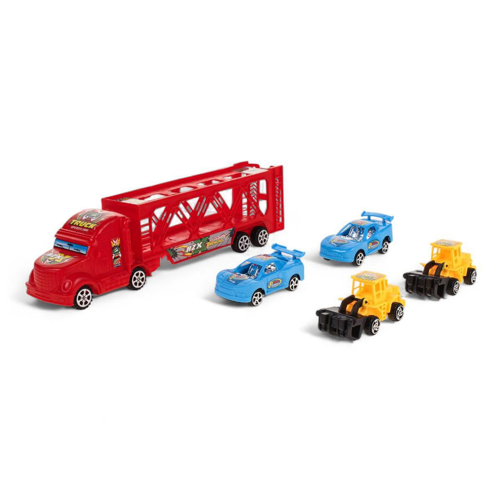 Автовоз ин. 32см + 4машины, ПК HF666-3