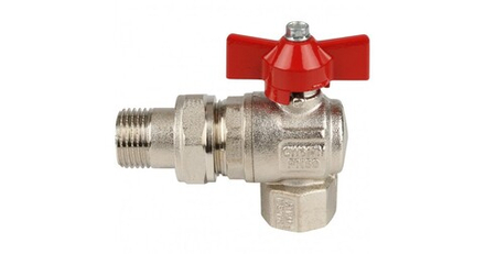 Кран шар. с амер. 3/4" Premium VIEIR угловой лат.полнопрох.