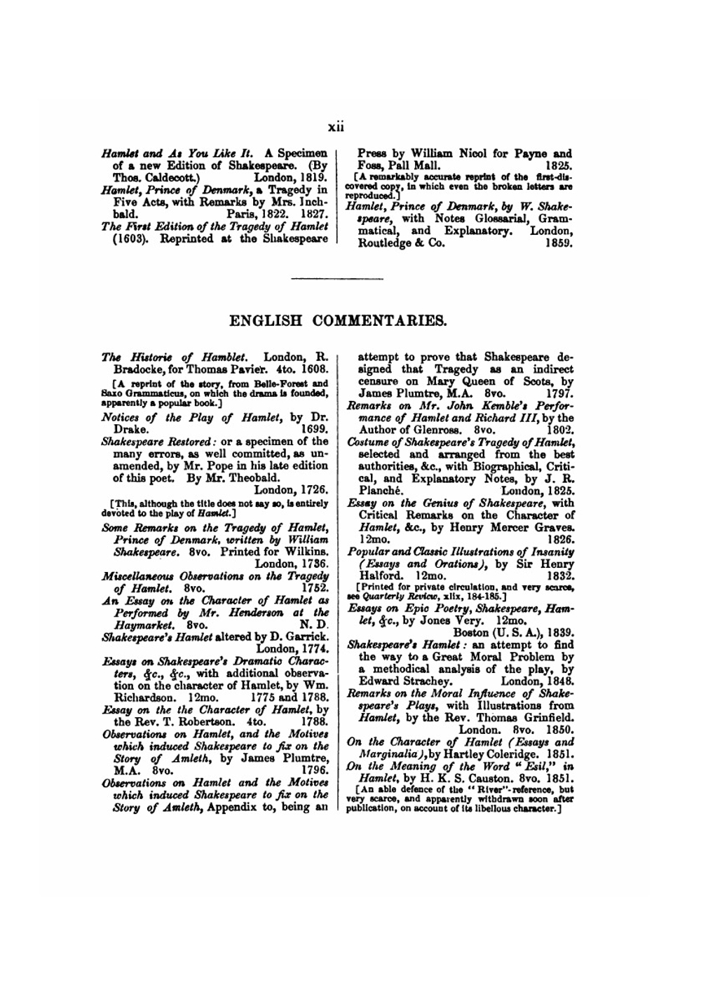 Hamlet 1603; Hamlet 1604. Being Exact Reprints of the First and Second Editions | Уильям Шекспир