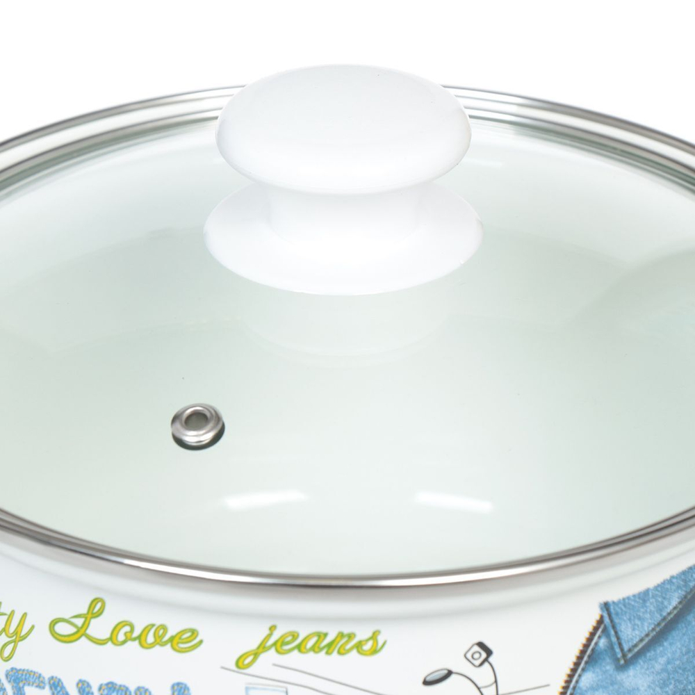 Набор эмалированной посуды 6 пр, кастрюли 2.3,3,4 л, Керчь, Деним-1-Экстра