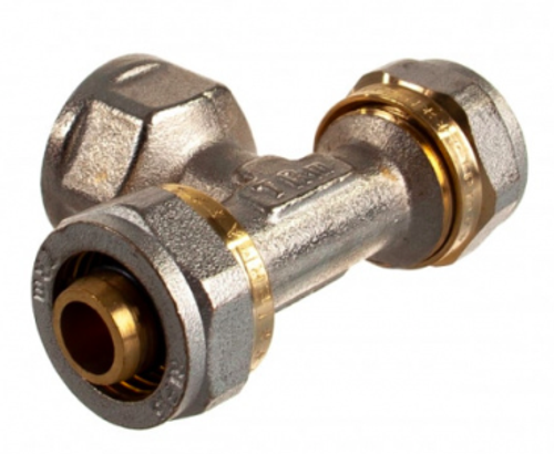 Тройник 2 цанги/гайка T16*1/2F*16 00288