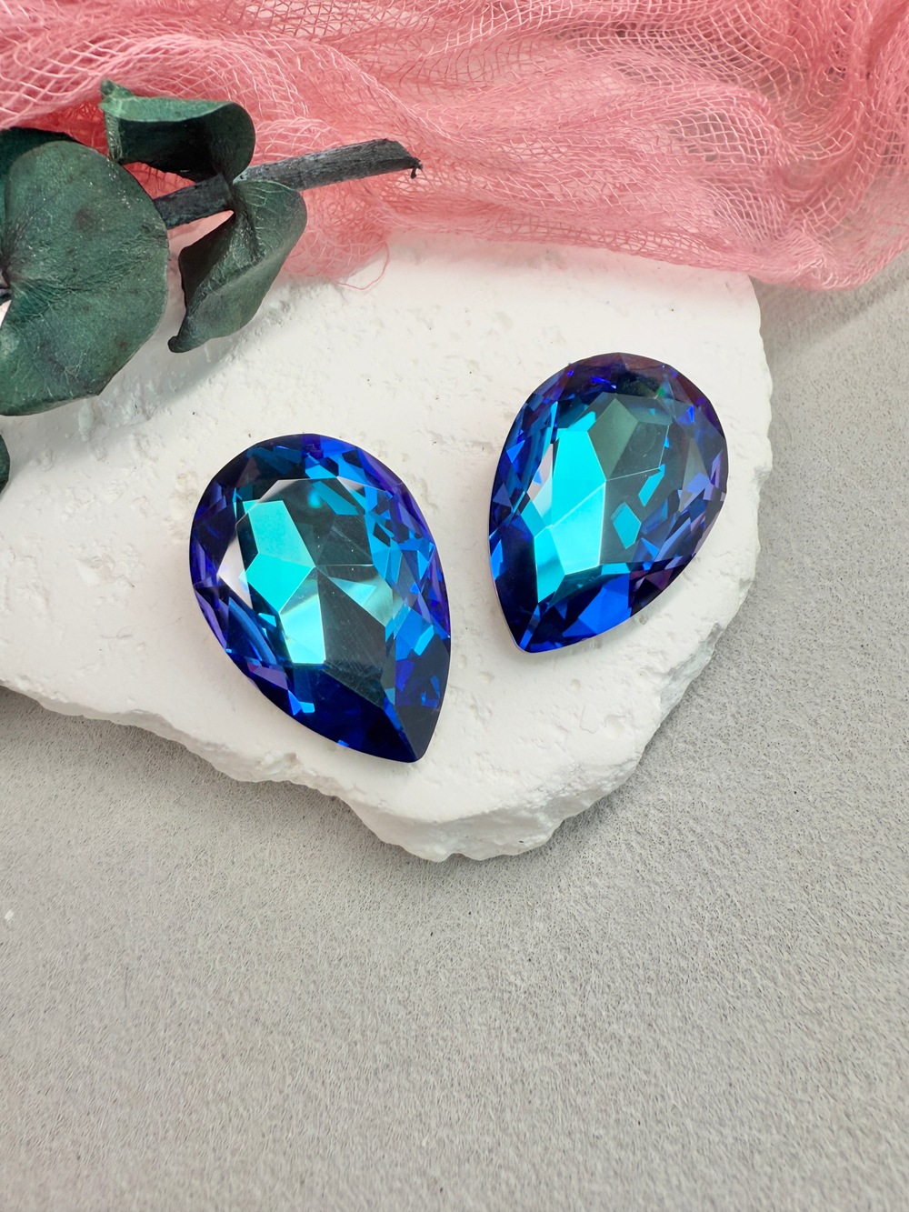 Капля Drop 30*20 мм, Bermuda Blue