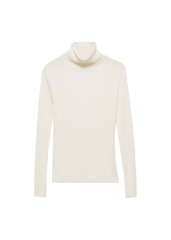 Джемпер из смесовой шерсти с воротником с отворотом