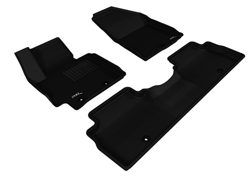 Коврики салона текстильные для Kia Soul 2014- Sotra 3D Lux с бортиком черные. Артикул ST 74-00543