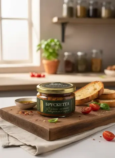 Брускетта вяленые томаты с творожным сыром