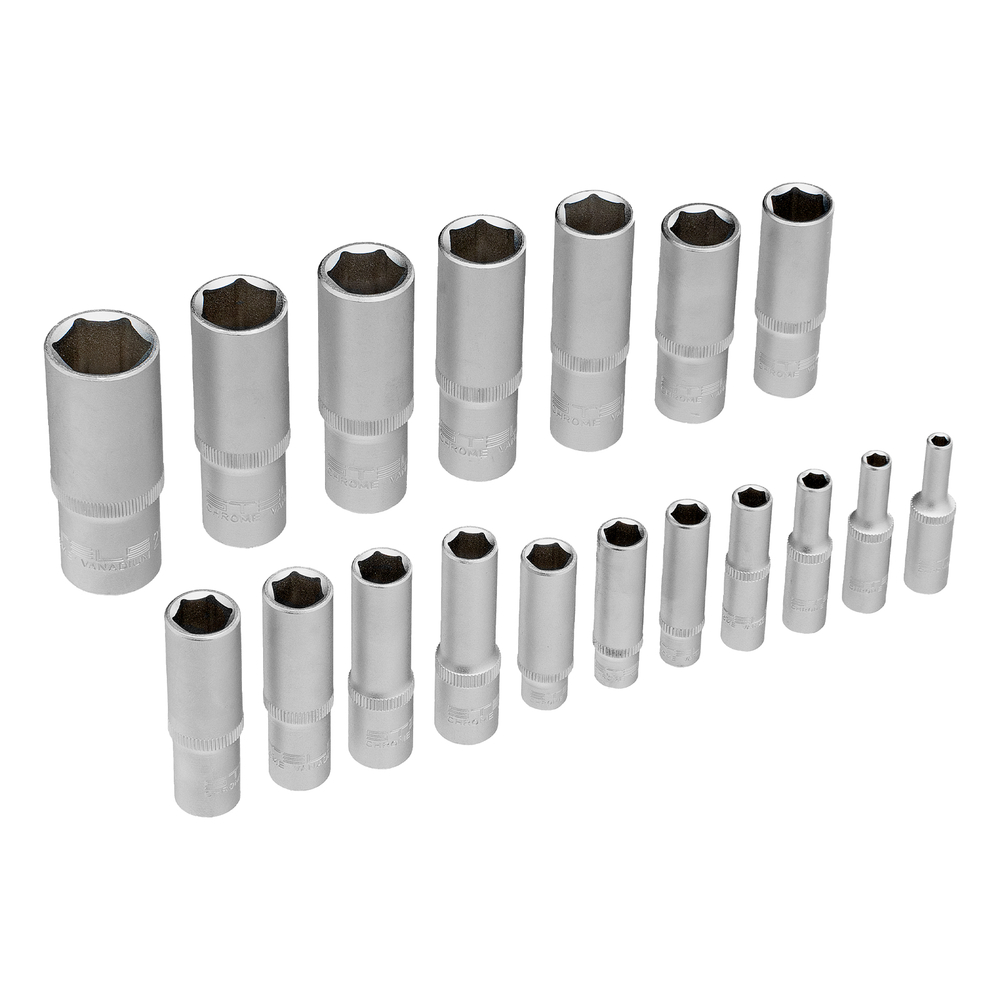 Набор инструментов, 1/4", 3/8", 1/2", Cr-V, S2, усиленный кейс, 216 предметов Stels