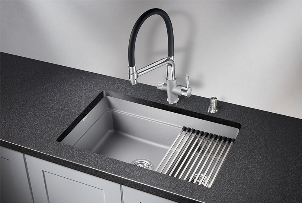 Granula KS-7304U, АЛЮМИНИУМ, кухонная мойка, кварц