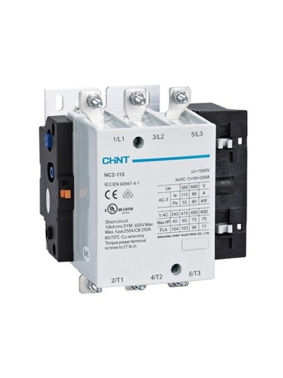 Контактор NC2-115 115А кат. 220-240В AC AC-3 (R) CHINT 671433