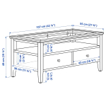 Журнальный стол - IDANÄS /IDANАS  IKEA/ ИДАНЭС ИКЕА, 107x55 см, коричневый