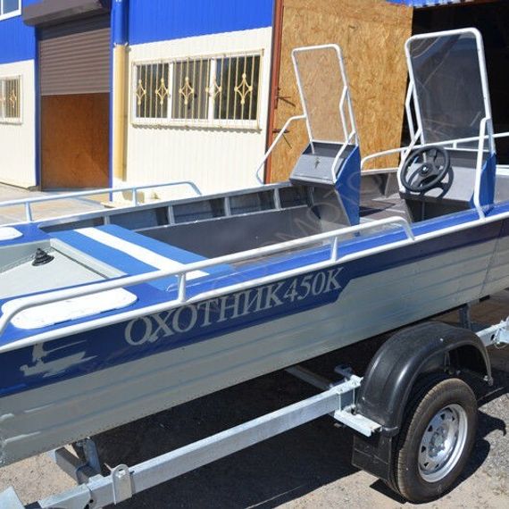Алюминиевая моторно-гребная лодка Охотник 450К