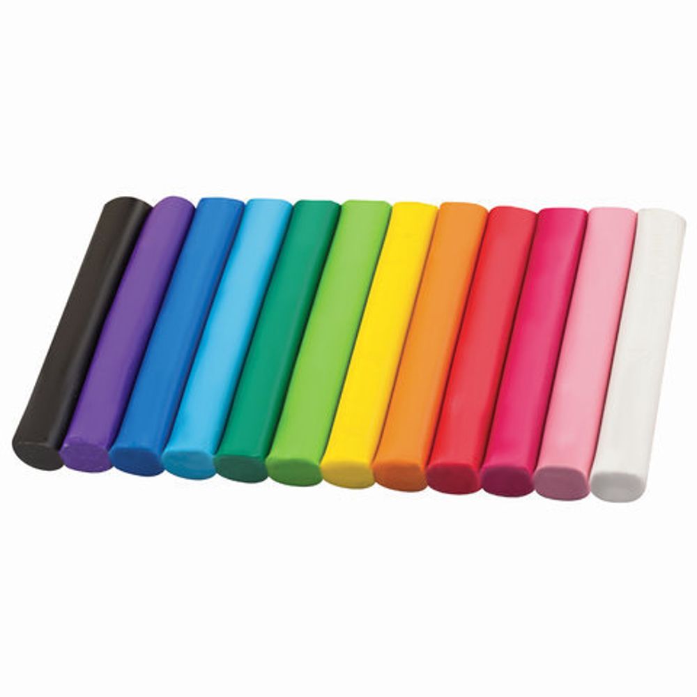 Пластилин классический BRAUBERG 12 цветов, 200 г, ВЫСШЕЕ КАЧЕСТВО, блистер, 103350