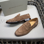 Мужские лоферы Brunello Cucinelli коричневого цвета