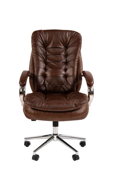 Офисное кресло Chairman 795 Россия нат.кожа/экокожа коричневая Bruno N