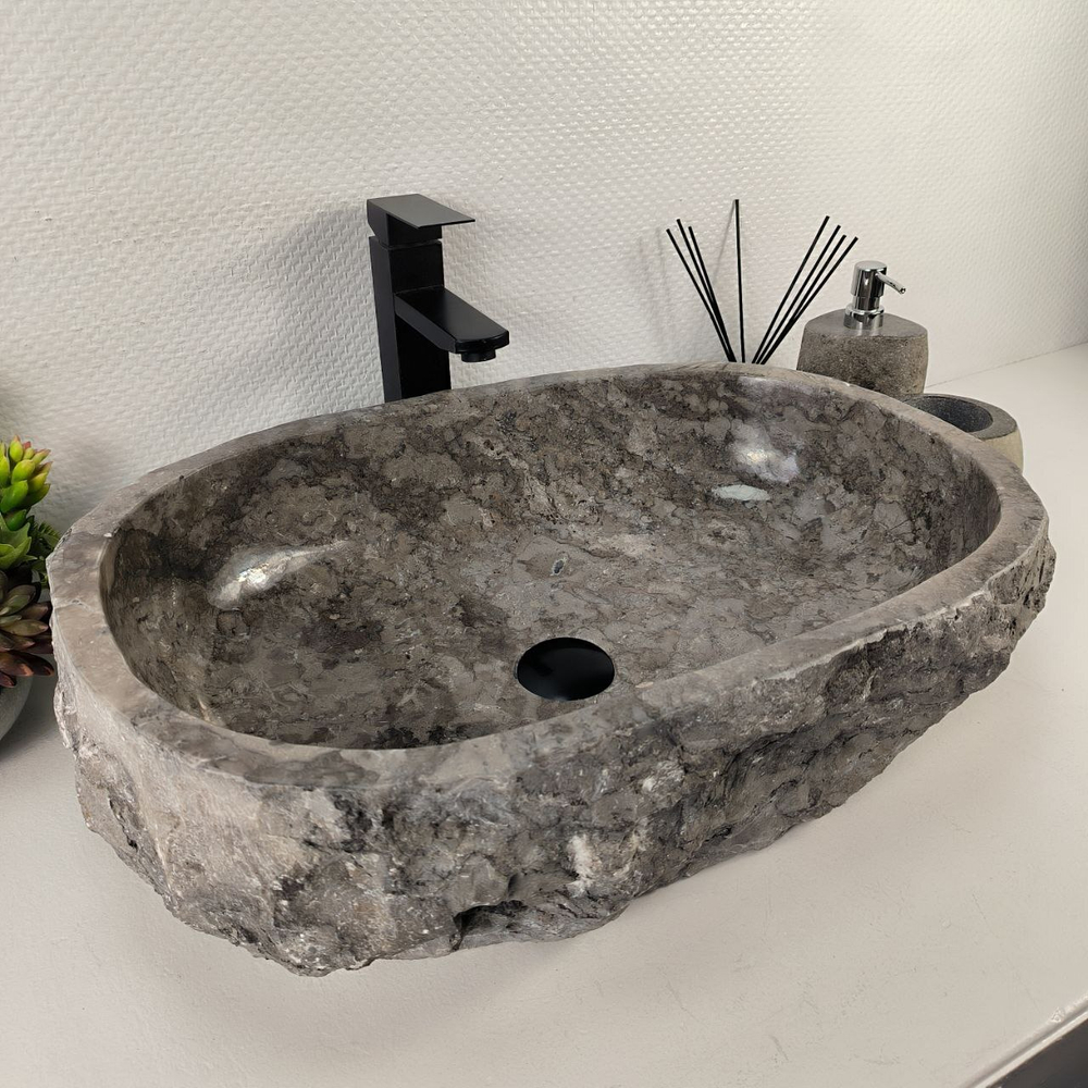 Раковина из мрамора Erozy Grey EM-65518 60*42*16 0888