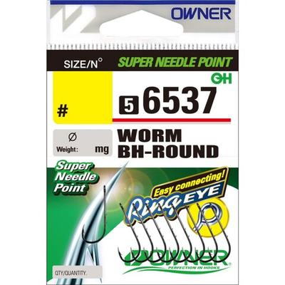 Крючки Owner Worm BH-Round BC 56537 №6