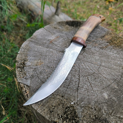 Нож с серрейтором НС-22 Юрюзань, гравировка (Златоуст)