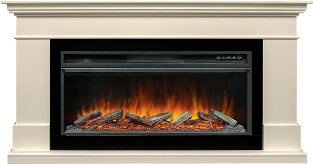 Каминокомплект California  - Слоновая кость (Высота 860) с очагом Vision 42 LOG LED