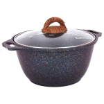 Кастрюля алюминий, антиприг, 2 л, с крыш, Kukmara, Granit Ultra, кгг22а, син