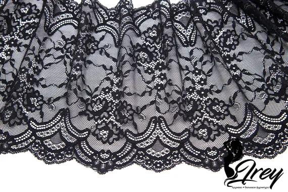 03-231 Кружево эластичное 23 см, черный