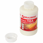 Клей ПВА BRAUBERG 1 кг универсальный (бумага картон дерево) (4 штуки в упаковке)