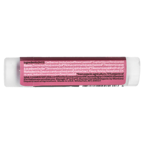 Hurraw! Balm, Тонирующий бальзам для губ, с малиной, 4,8 г (0,17 унции)