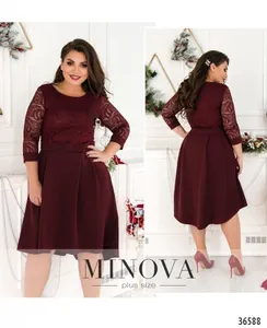 Платье 8619-1-бордо Minova