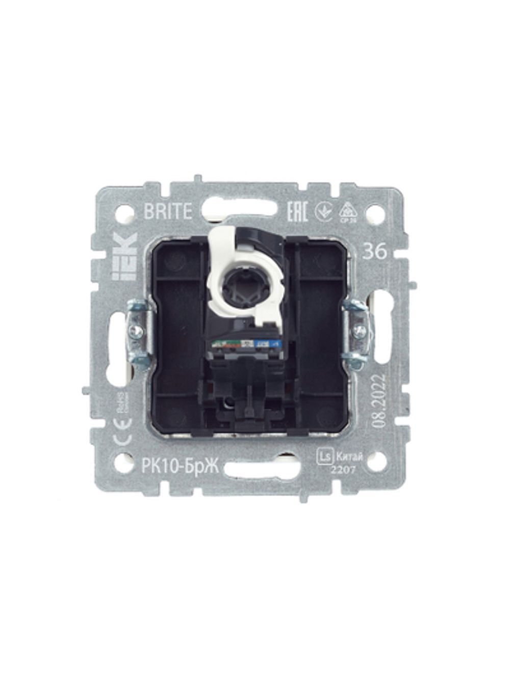 BRITE Розетка компьютерная RJ45 кат.5E РК10-БрЖ жемчуг IEK