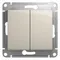Переключатель проходной 2-кл. СП Glossa 10А IP20 (сх. 6) 10AX механизм молочн. SE GSL000965