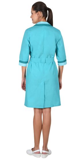 Халат женский "Сириус-Флора" (с.бирюза/с.голубой/т.бирюза)