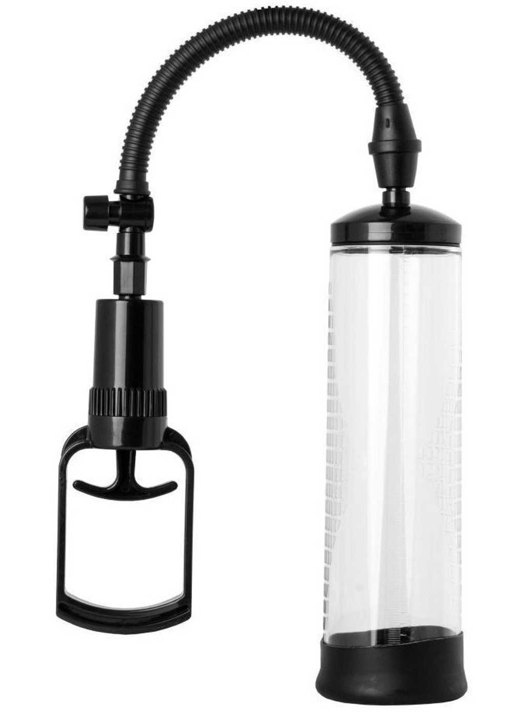 Чёрная вакуумная помпа с прозрачной колбой (Цвет: черный)