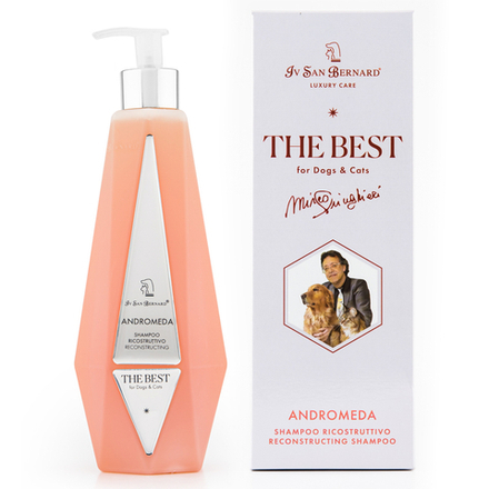 Шампунь ISB The Bestline Andromeda для выпадающей шерсти и чувствительной кожи с экстрактом шиповника 550 мл