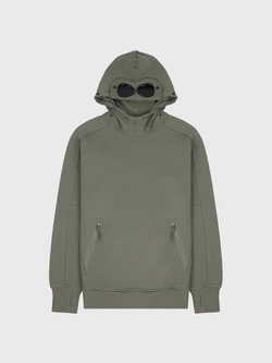 Худи C.P. Company Diagonal Raised Goggle Bronze Green