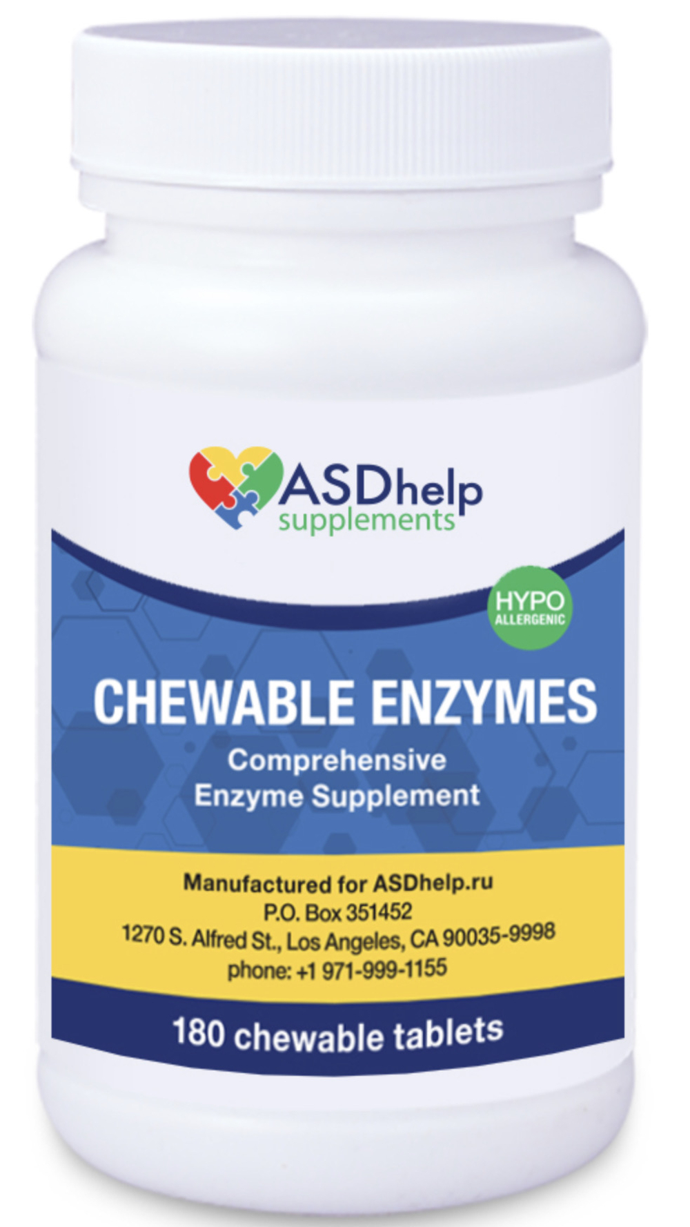 Chewable digestive enzymes