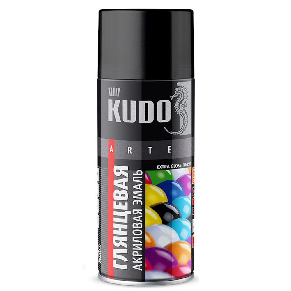 Эмаль аэроз. KUDO  акрил. универс. высокоглянц. бирюзовая  520мл / RAL5018