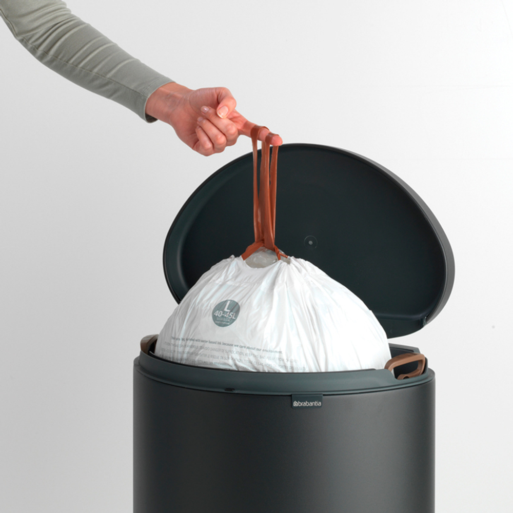 Мусорный бак с педалью 40л FB Brabantia Минерально-графитовый