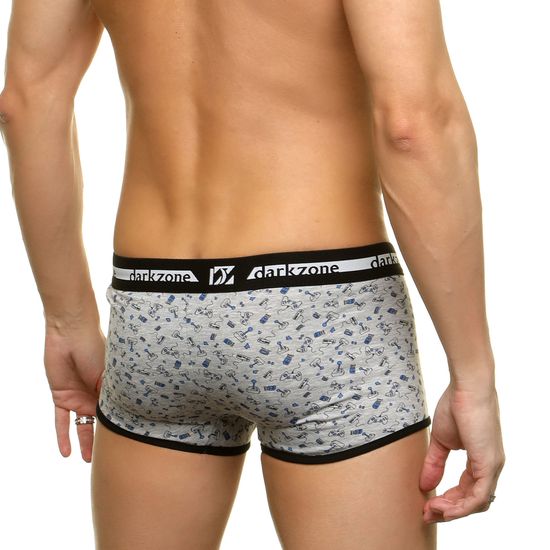 Трусы мужские боксеры серые с принтом DARKZONE DZN3214