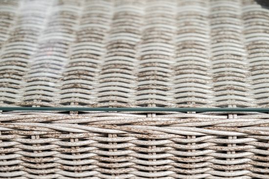 "Капучино" журнальный столик из искусственного ротанга, цвет бежевый