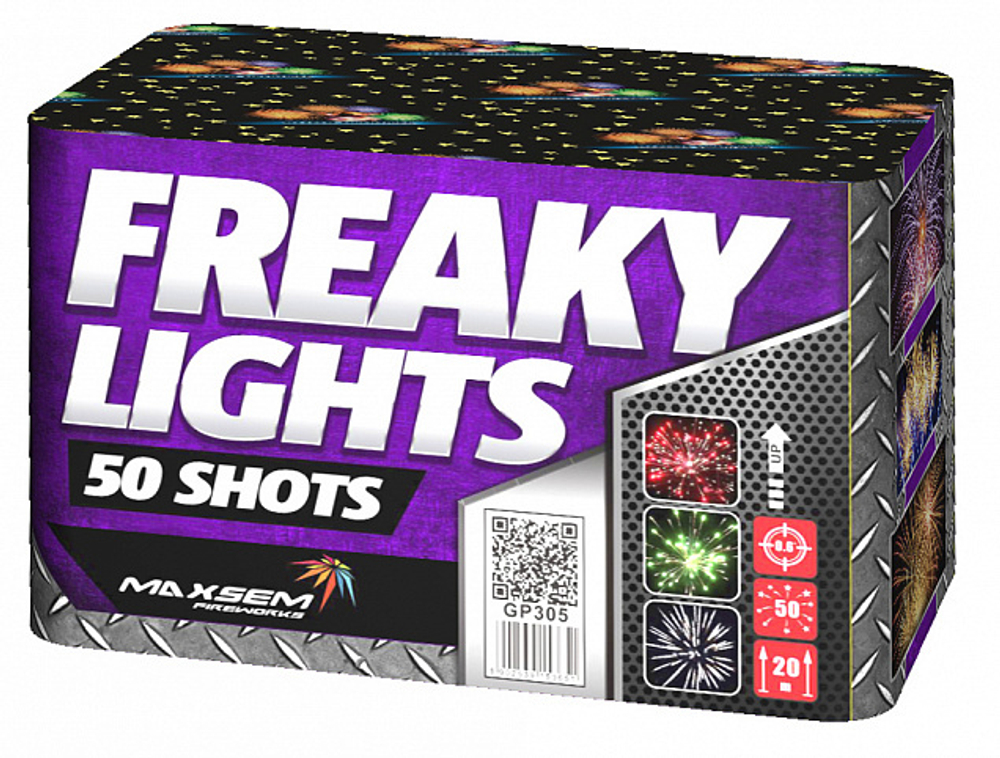 Салют FREAKY LIGHTS 50 залпов 0.6 калибр GP305 Maxsem
