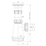 Сифон 1 1/2*40 BS1000 ИНКОПЛАСТ (винт М6*60)