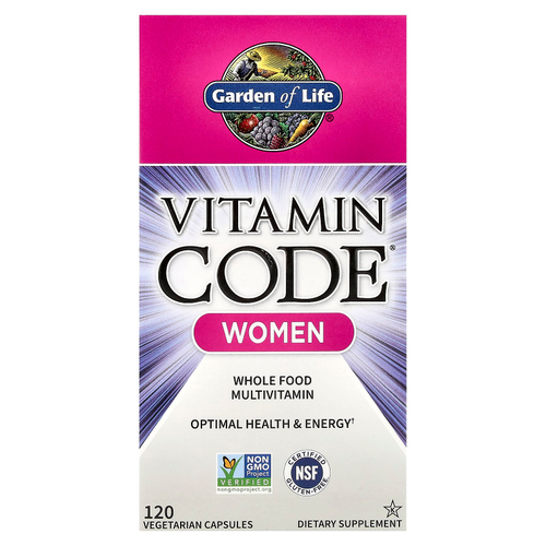 Garden of Life, Vitamin Code®, мультивитамины из цельных пищевых продуктов для женщин, 120 вегетарианских капсул