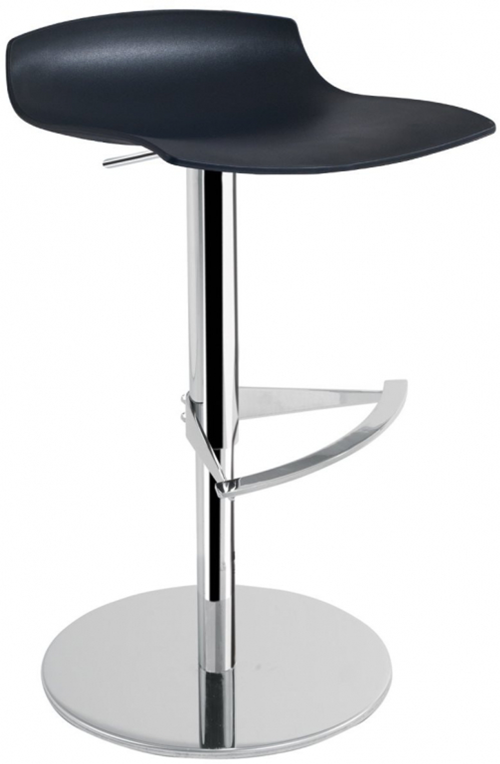 Табурет пластиковый барный Papatya X-Treme B Pro, полированный, хромированный, черный