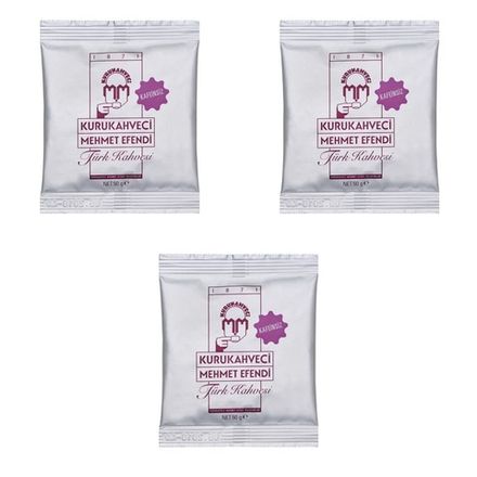 Кофе молотый Kurukahveci Mehmet Efendi без кофеина 50 г 3 шт
