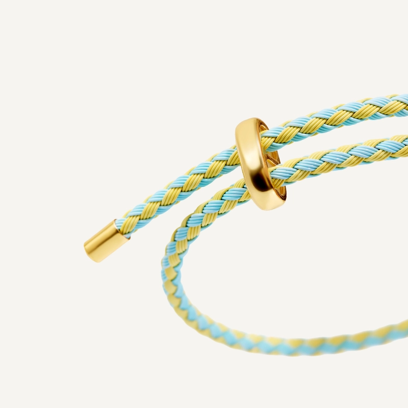 Браслет Просто Шнурок – Голубой и желтый