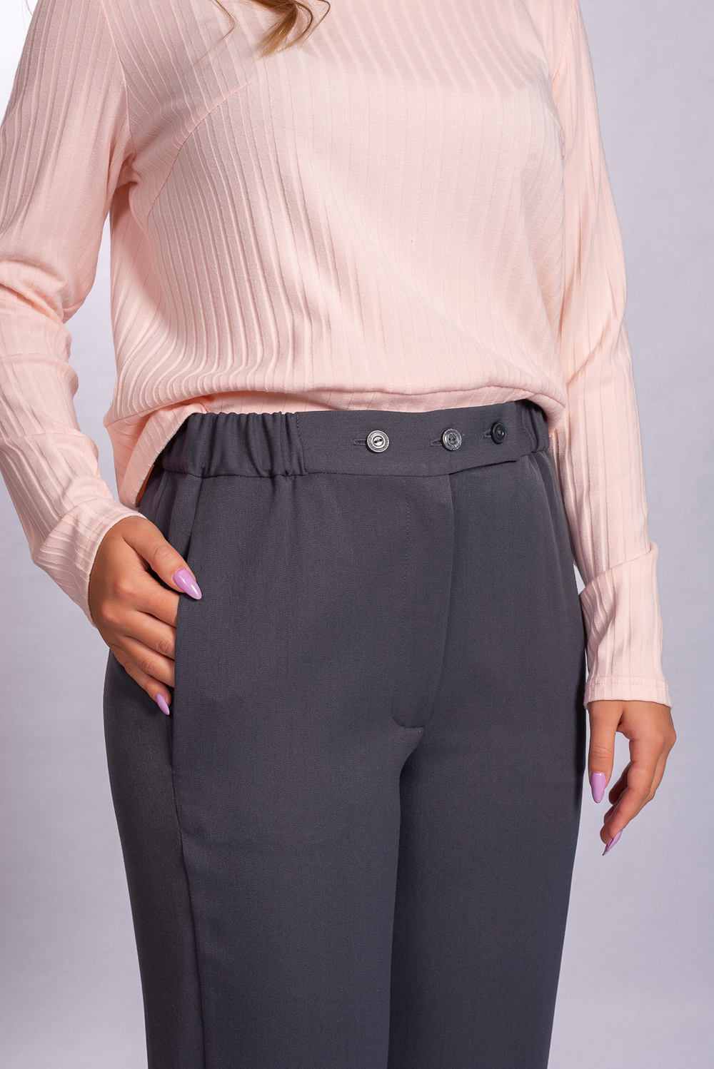 Брюки зауженные 2949ШПА, серый #88С022949ШП