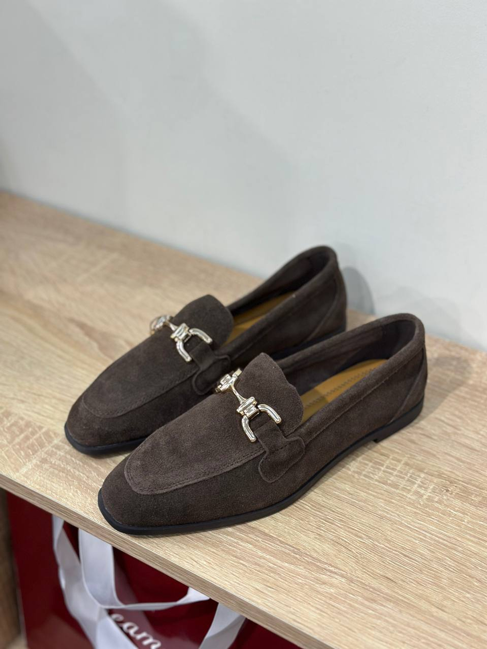 Лоферы из натуральной замши