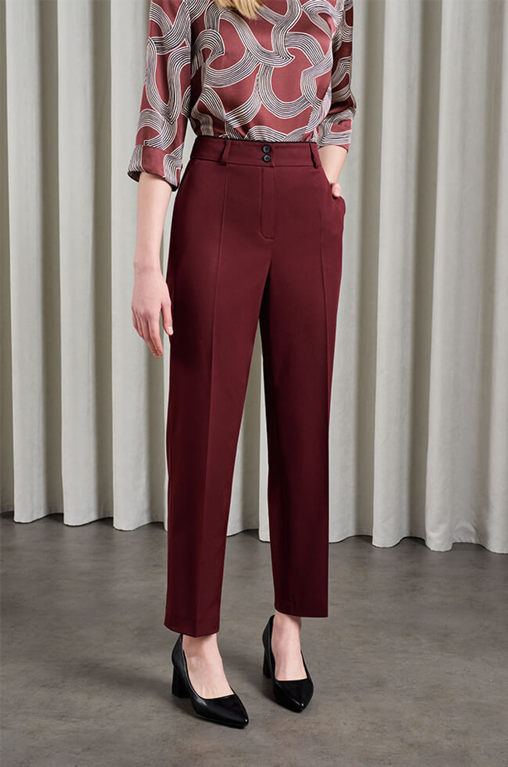 3993 Брюки женские (бордовый)