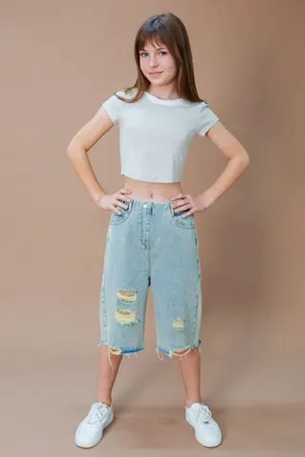 Шорты бермуды рваные